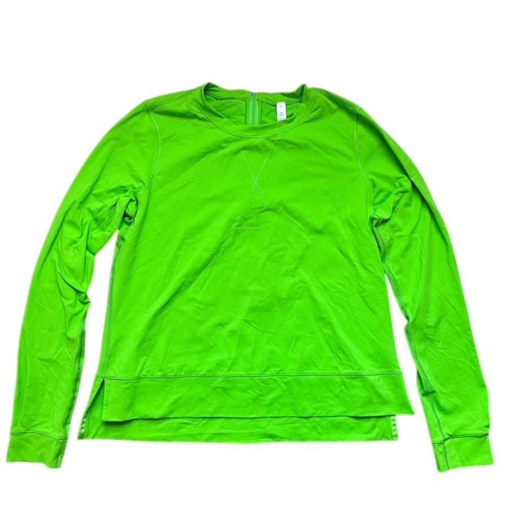 Lululemon Women's Long‎ Sleeve Pullover Green Size 10 Athleisure To NW pull-tagp